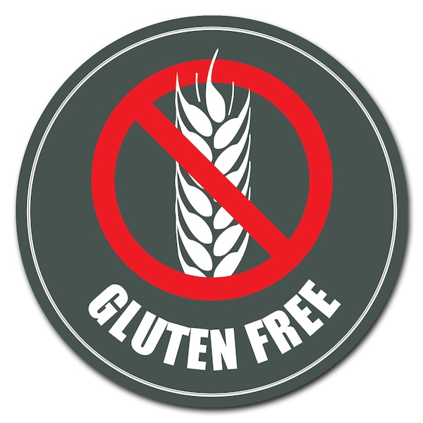 Signmission Farmers Market Gluten Free Circle Corrugated Plastic Sign, C-16-CIR-WS-Gluten Free C-16-CIR-WS-Gluten Free - main